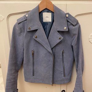 Cropped Leather Moto Jacket - Mango